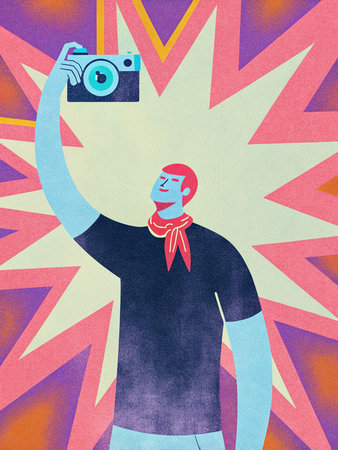 Happy New Year 2026. Greeting card with flowers and sunの素材