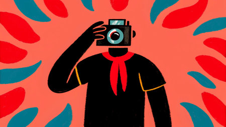 Happy New Year 2026 Text on a chalkboard background with daisiesの素材