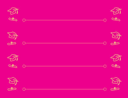 Graduation Invitation Card. Memo paper template. Place your own text.の写真素材