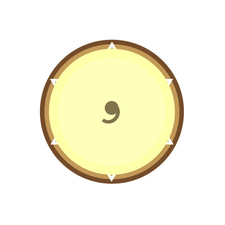 Comma symbol on round shape background design. Calculator icon.のイラスト素材