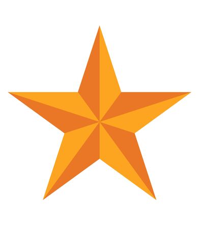 Golden star. 3D render. vector illustrationのイラスト素材