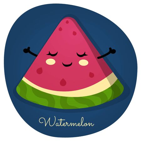 A slice of blue color background. Cartoon character. Vector illustaration for posters, cards, invitations, flyers, ect.のイラスト素材