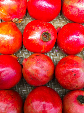 Group of pomegranates closeup, backgroundの素材