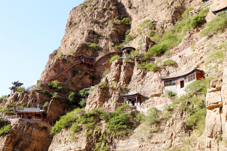 A group of Daoist Grottoes in Xuanhua, Hebeiの写真素材