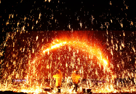 Hebei Zhangjiakou Dashuhua performanceの写真素材