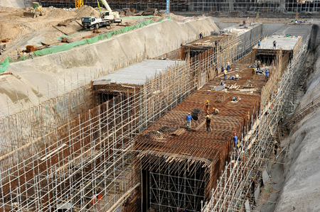 Beijing Zhangjiakou high-speed railway constructionのeditorial素材