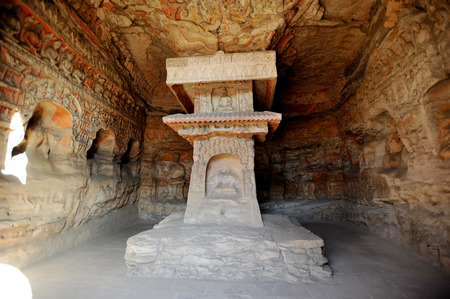 Shanxi Datong Yungang Grottoesのeditorial素材