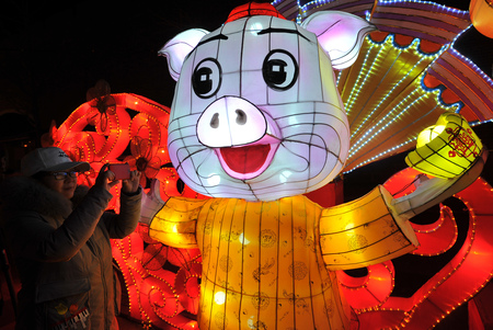 New year lantern festivalのeditorial素材