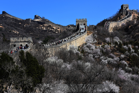 The majestic Great Wall of Badalingのeditorial素材