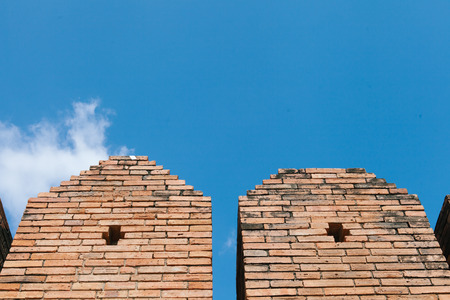 Top of Brick wallの写真素材