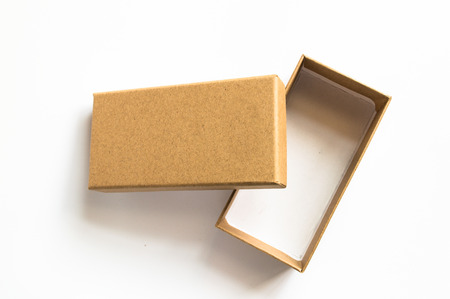 Brown boxes under the white background