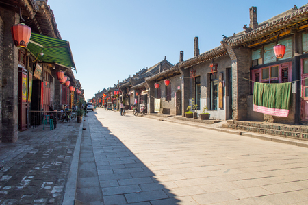 Street in China with ancient buildingsのeditorial素材