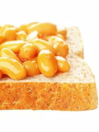 baked beans sandwich     の写真素材