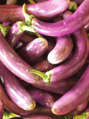 heap of eggplants    の写真素材