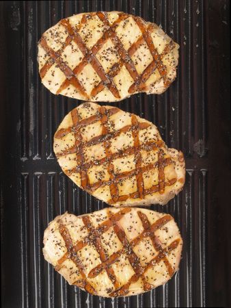 grilled pork chops        の写真素材