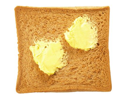 slice of buttered bread       の写真素材