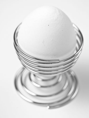 white chicken eggの写真素材