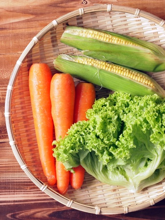 basket of vegetables   の写真素材