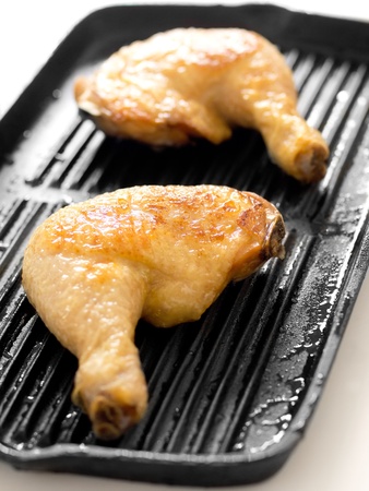 grilled chicken legの写真素材