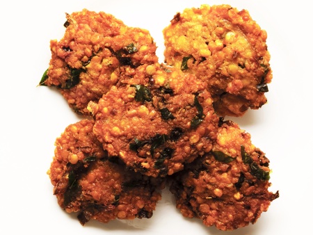 close up of indian masala vadaの写真素材