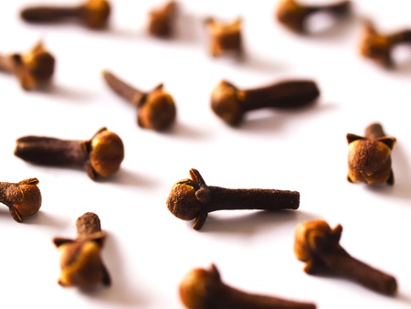 close up of cloves on whiteの写真素材