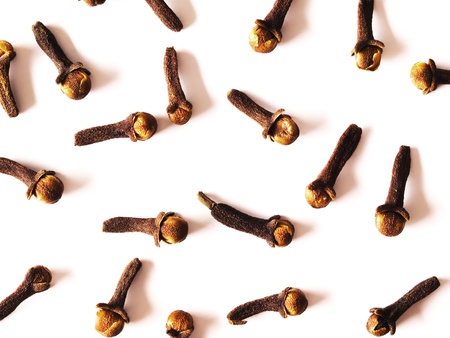 close up of cloves on whiteの写真素材