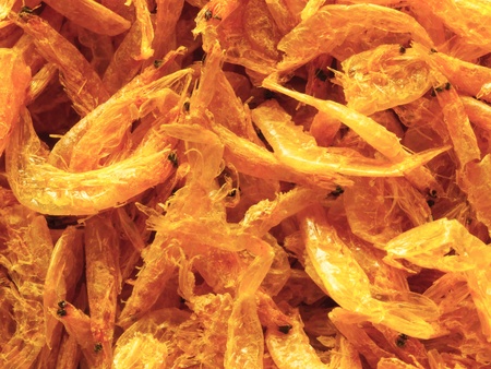 close up of dried shrimpsの写真素材