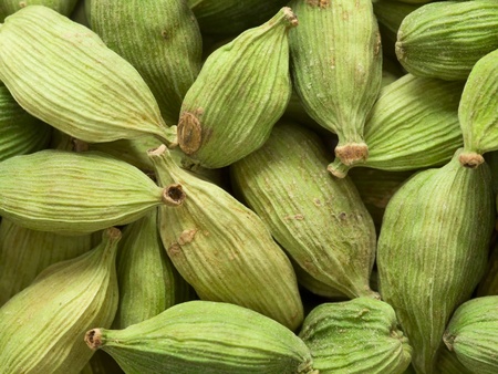 close up of cardamon pods food backgroundの写真素材