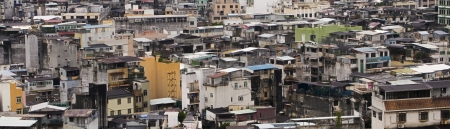 overcrowded modern city panoramaの写真素材