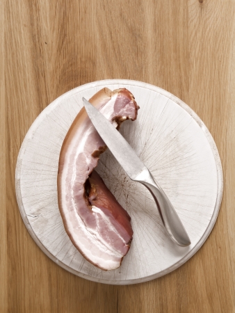 close up of a slab of  pork bellyの写真素材