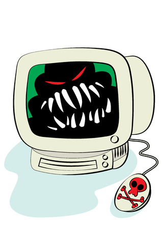 danger of the internet vector illustrationのイラスト素材