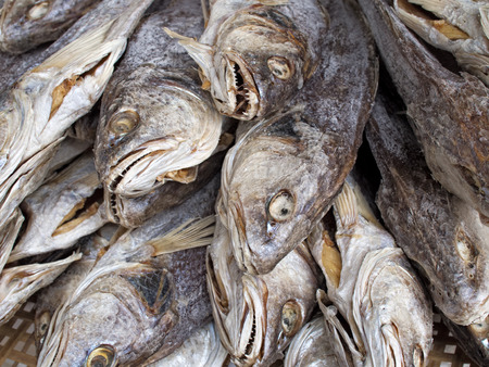 close up of rustic chinese salted fish
