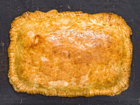 close up of a rustic pie