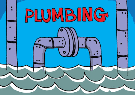 plumbing service vector illustrationのイラスト素材