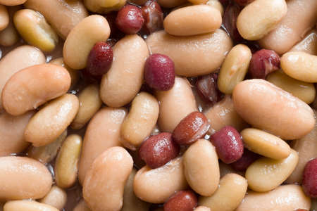 close up of mixed bean salad food background