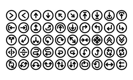 Media Icon Arrow 2 Line Style for any purposes website mobile app presentationのイラスト素材