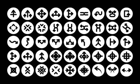 Media Icon Arrow 2 with black backgroundのイラスト素材