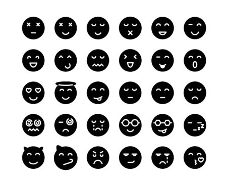 Media Icon Emoticon Solid Style for any purposes website mobile app presentationのイラスト素材