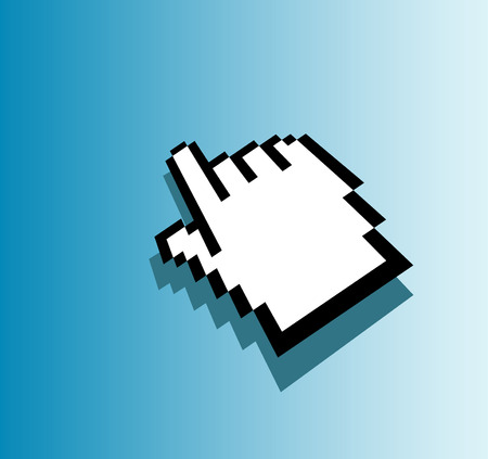 vector illustration of the hand cursorのイラスト素材