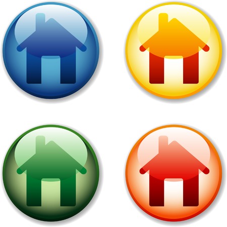 vector house iconsのイラスト素材