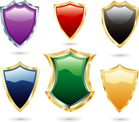vector shieldsのイラスト素材