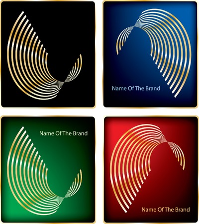 vector abstract golden signのイラスト素材