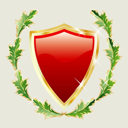 vector shield with crestのイラスト素材