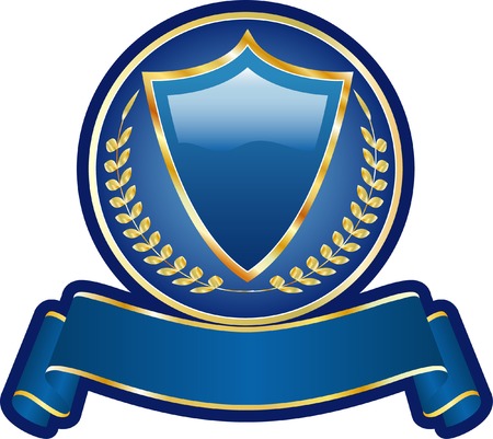 vector blank blue medallionのイラスト素材