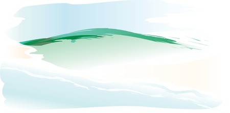 vector landscape like watercolor on white paperのイラスト素材