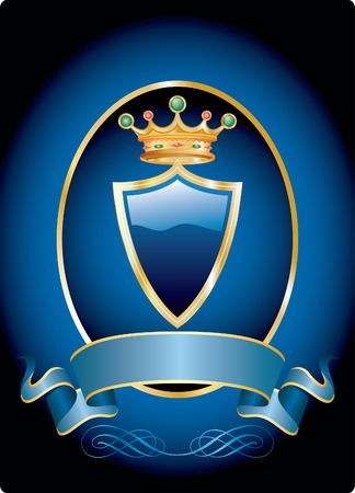 vector card with blue shield for diverse products のイラスト素材