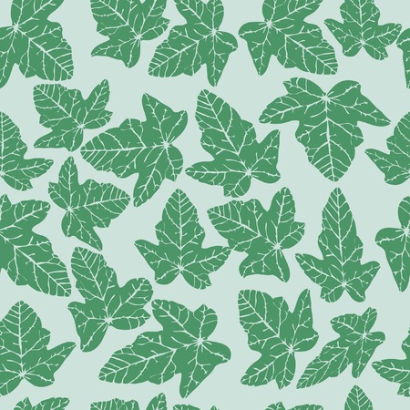 vector seamless repeating wallpaper with ivy leavesのイラスト素材