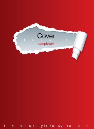 vector layout with ripped paperのイラスト素材