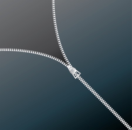 vector black zipper cornerのイラスト素材