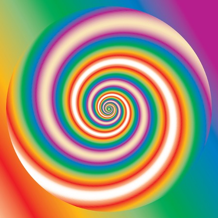 vector abstract retro psychedelic rainbowのイラスト素材